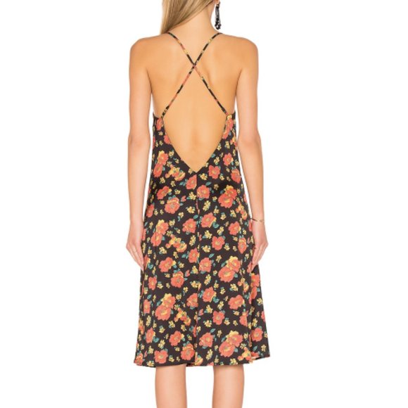LPA Button Up Slip Dress In Rose Garden - Picture 3 of 15